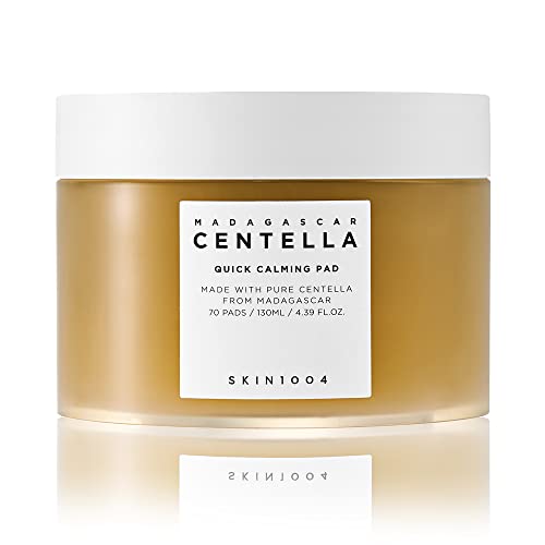 SKIN1004 Madagascar Centella Quick Calming Pad 70ea, 130ml, Quick Calming Effects Soothing for Sensitive Skin