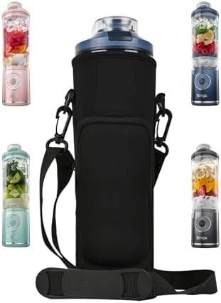 Portable Blender Storage Case Bag Compatible with Ninja Blast Max BC251NV/BC251GY/BC251MT/BC251PK/BC251LD/BC251IV Portable Blender with Shoulder Strap and Accessory Pocket