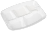 Hefty Everyday Soak-Proof Foam Compartment Tray, White, 9 x 11 Inch, 40 Count (Pack of 6) 240 Total