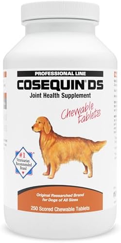 Nutramax Cosequin DS Joint Health Supplement for Dogs - With Glucosamine and Chondroitin, 250 Chewable Tablets