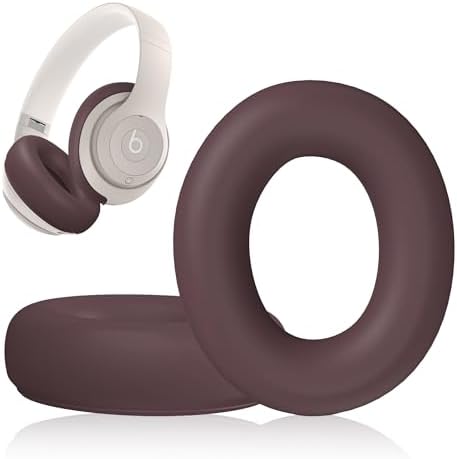Silicone Case Compatible with Beats Studio Pro, Silicone Ear Pads Cover Protector Headband Cover, Anti-Scratch, Washable Protective Cover for Beats Studio Pro Ear Pads - Brown