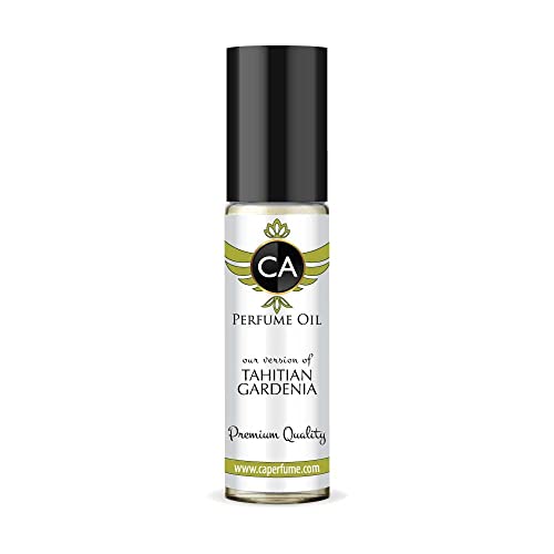 CA Perfume Impression of Emra Tahitian Gardenia For Women & Men Replica Fragrance Body Oil Dupes Alcohol-Free Essential Aromatherapy Sample Travel Size Concentrated Long Lasting Roll-On 0.3 Fl Oz/10ml