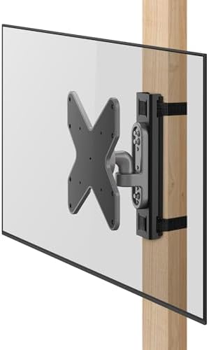 ZeboZap ZZTVS2022 DIY NO Drill Swivel Gazebo TV Mount | Patio TV Mount | Pergola TV Mount | Square Post TV Mount | Holds 33lbs | Fits 23"-50" TVs | Weatherproof | Black