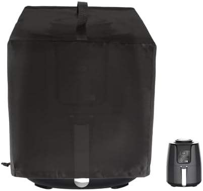 Black Air Fryer Cover for Kitchen Counter,Heavy Duty Heat-Resistant Dust Cover for Ninja AF101 Air Fryer 4 Quart/Instant Vortex Plus 6QT XL Air Fryer Ninja