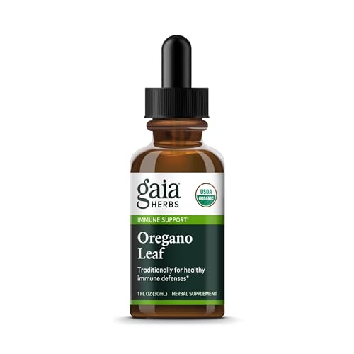 Gaia Herbs Oregano Leaf - Immune Support Herbal Supplement - with Oregano Leaf Extract - Certified Organic - 1 Fl Oz (23 Servings)