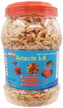 Premium Freeze-Dried Krill & Shrimp Mix - Ideal for Arowana, Koi, Tropical Cichlids, and Turtles - High-Protein Floating Aquarium Food (3000ml)