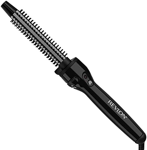 REVLON Perfect Heat Ceramic Curling Iron Brush, Black, 3/4"