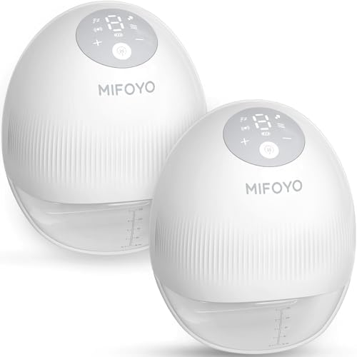Wearable Breast Pump Hands Free: Electric Portable Breastfeeding Pumps with 4 Modes & 9 Levels - Rechargeable Wireless Milk Pump with Smart Display for Moms - 24mm 2 Pack