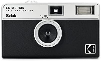 KODAK EKTAR H35 Half Frame Film Camera, 35mm, Reusable, Focus-Free, Lightweight, Easy-to-Use (Black) (Film & AAA Battery are not Included)
