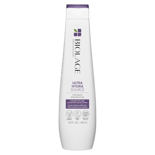 Biolage Ultra Hydra Source Shampoo | Deep Hydrating Shampoo for Very Dry Hair | Moisturizes Hair to Prevent Breakage | Paraben & Silicone-Free | Vegan | Salon Shampoo