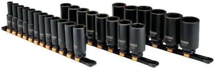 DEWALT DWMT19242 26PC MM 1/2" Drive Impact Deep Socket Set