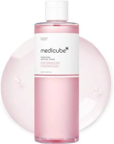 Medicube PDRN Pink Peptide Toner I Pink Glow Toner for Skin Boosting, Soothing and Calming, Uneven Skin Tone, Rose PDRN & Peptide & Niacinamide, Korean Skin Care (250ml / 8.45 fl. oz.)
