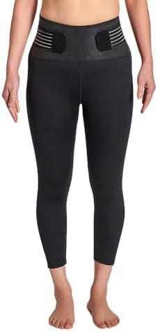 Tommie Copper Women’s Pro-Grade Lower Back Support Compression Leggings Capris with Pocket & Adjustable Straps