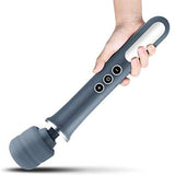 MANFLY Cordless Electric Massager with 10 Powerful Vibrations, Rechargeable Handheld Back Massager (Grey)