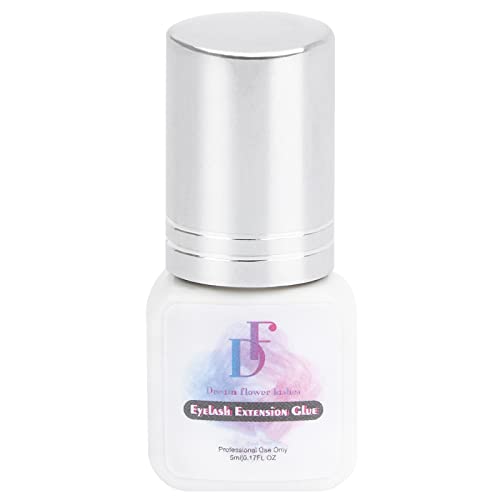 Lash Extension Glue, 0.5S Dry Time Lash Glue for Eyelash Extensions 8-9 Weeks Retention Long Lasting Lash Glue-Only Professional Use-Black (5ML)