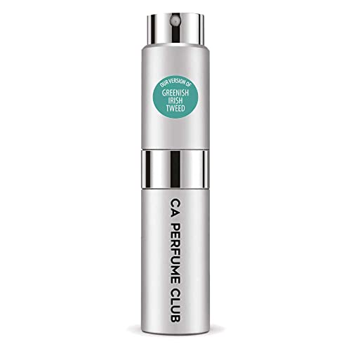 CA Perfume Impression of Greenish Irish Tweed For Men Replica Version Fragrance Dupes Concentrated Long Lasting Eau de Parfum Spray Refillable Atomizer Bottle 0.27 Fl Oz/8ml-X1