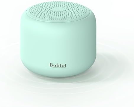 Bobtot Portable Bluetooth Speakers with Strap Easy to Carry, Wireless IPX5 Waterproof Mini Speaker with Loud Stereo Sound, 20 Hours Playtime, Rechargeable Battery, Built-in Microphone, Green