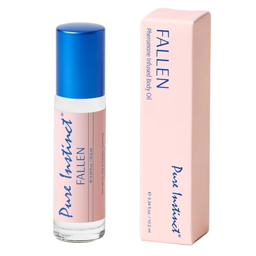 Pure Instinct FALLEN Roll-On The Original Pheromone Infused Body Oil Perfume Fragrance EDP Parfum - For Her Women - TSA Ready 0.34 fl oz