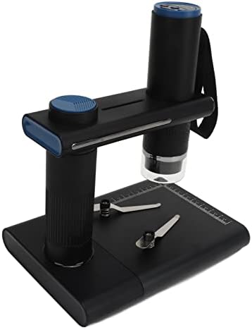 Portable Digital Microscope, Digital Microscope 50‑1000X Magnification HD 2MP Long Battery Life for Textile Testing (Black)