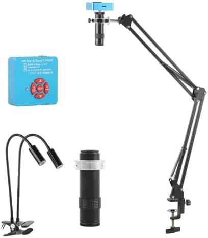 Microscope Kit 55MP 4K USB Digital Video Monocular Microscope Camera Continus Zoom 130X C-Mount Microscope Lens Adapters (Color : 55MP 4K USB)
