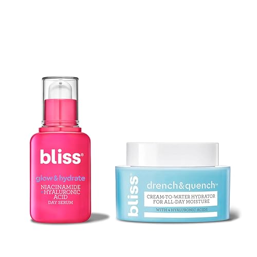 Bliss Hydration Sensation Bundle: Glow & Hydrate Serum + Drench & Quench Cream-to-Water Hydrator | 2-Step Hydrating Skincare Routine for Radiant, Plump Skin
