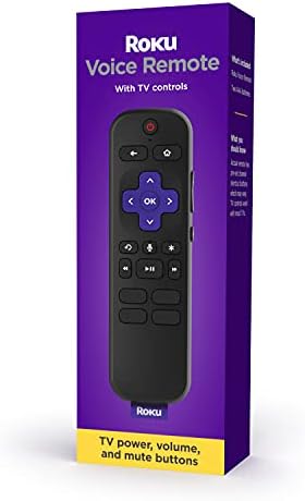 Roku Voice Remote (Official) for Roku Players, Roku TVs and Roku Audio, black