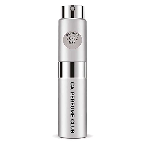 CA Perfume Impression of Carolina H. 2 One 2 Men For Men Replica Version Fragrance Dupes Concentrated Long Lasting Eau de Parfum Spray Refillable Atomizer Bottle 0.27 Fl Oz/8ml-X1