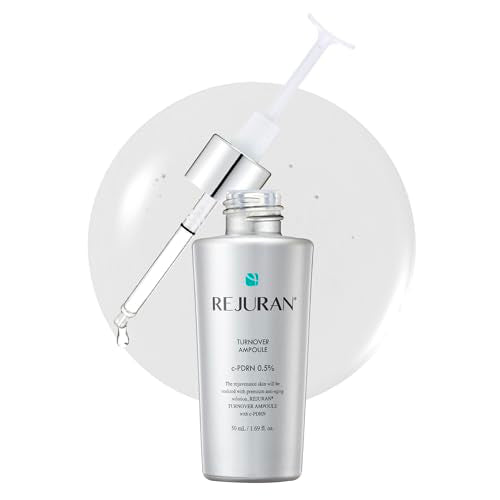 REJURAN® Turnover Ampoule, c-PDRN® - Anti-Aging Face Serum for Firmness, Radiance, and Youthful Skin. Larger Size for Extended Use (1.69 fl oz), Korean Skin Care.
