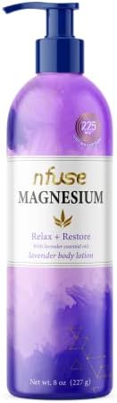 nfuse Magnesium Lotion | Ultra Healing Body Lotion | Natural Magnesium Therapy | Lavender: Rest + Restore | 8 oz