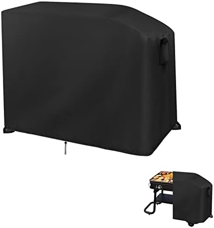 Flat Top Grill Cover Waterproof for Cuisinart Flat Top 2 Burner Griddle CGG-0028, Weatherproof Cover for Outdoor Griddle/Propane Griddle/Gas Grill, Black