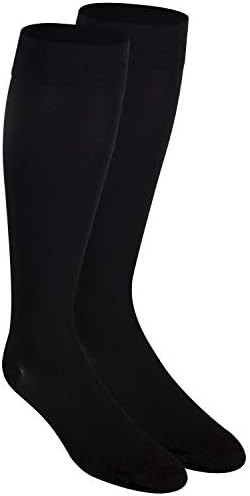 NuVein Medical Compression Stockings, 20-30 mmHg Support for Women & Men, Knee Length, Closed Toe, Black, Medium