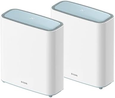 D-Link Eagle Pro AI AX3200 Mesh WiFi 6 System- 2 Pack- 8-Streams, 802.11ax Router, Dual Band, OFDMA, MU-MIMO, Voice Control with Google Assistant and Amazon Alexa, (M32/2)