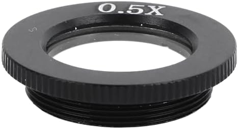 2X Monocular Zoom Lens Big Attachment Objective Lens Aluminum Alloy Frame Suitable for Monocular Microscope (0.5X)