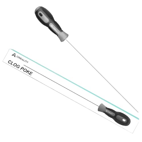 Creality 3D Printer Tools, Creality Clog Poke 3D Printer Nozzle Cleaning Kit for 1.75mm Filament Nozzles, Φ1.5mm Needle with Arrow Tip, 210mm Prolong&Hight Hardness Cleaning Hotend Without Disassembly