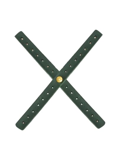 Trip Machine Company Genuine Leather Sticker Cafe Racer Headlight X Tape Universal Bike Vintage Motorcycle Accesories Easy To Install With Heavy Duty 3M Adhesive (Perforated Forest Green)