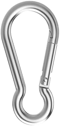 DELSWIN 7 Inch Large Carabiner Clip 1700lbs Capacity, 304 Stainless Steel Spring Snap Hook, Heavy Duty Caribeener Clips for Swing, Hammock, Punching Bags, Weight Lifting Machine, Home Gym Equipment