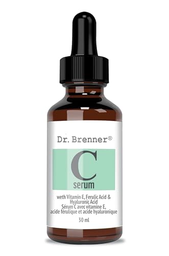Vitamin C Serum 20% Pure L-Ascorbic Acid, Ferulic Acid, Vitamin E and Hyaluronic Acid for Face and Eyes Natural Anti Aging Anti Wrinkle 1oz. by Dr. Brenner