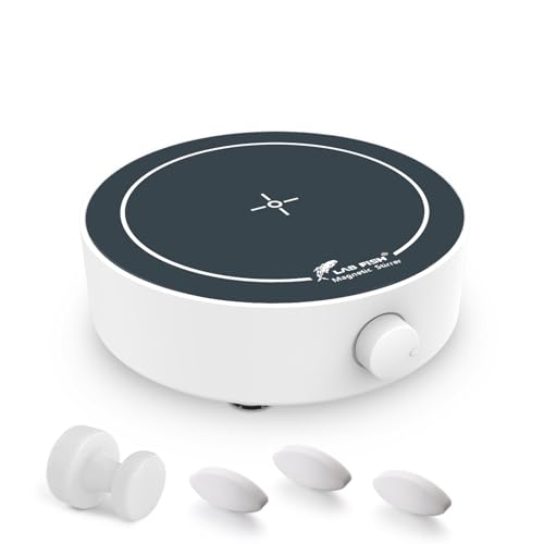 LAB FISH Laboratory Magnetic Stirrer 1800PRM Magetic Mixer Max Stirring 3000ml Capacity Stir Plate with 3 PCS Stir Bar Egg for Lab and Homebrew