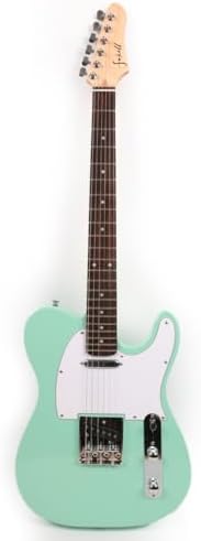 FTL-30 Electric Beginner Starter Guitar Solid Body Full Size Genuine Rosewood Fretboard With Gig Bag Strap(Baswood Body Green)