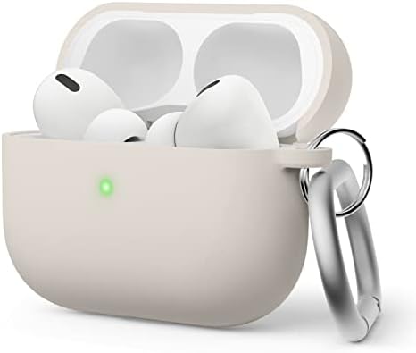 elago Liquid Hybrid Case Compatible with AirPods Pro 2nd Generation Case Cover - Compatible with AirPods Pro 2 Case, Triple Layer Protection, Keychain Included, Dust Resistant, Shockproof (Stone)