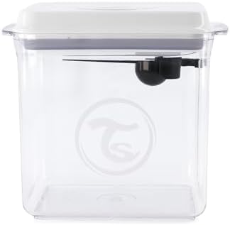 Twistshake Milk Powder Storage Container with Spoon 1700 ml, Sealed Milk Powder Dispenser with Airtight Lid, One-Handed Operation, BPA-Free, Transparent