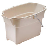 Rubbermaid Roughneck Square Bucket, 14-Quart, Bisque, Sturdy Pail Bucket Organizer Household Cleaning Supplies Projects Mopping Storage Comfortable Durable Grip Pour Handle