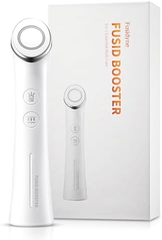 Fusid Booster - Valentines Day Gifts - Microcurrent Facial Toning Tool. Korean Skincare for Skin Elasticity, Density, Radiance. Multi-Functional Skin Tightening Massager