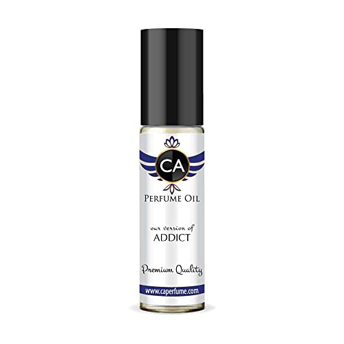 CA Perfume Impression of Christian D. Addict For Women Replica Fragrance Body Oil Dupes Alcohol-Free Essential Aromatherapy Sample Travel Size Concentrated Long Lasting Attar Roll-On 0.3 Fl Oz/10ml