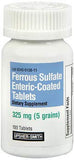 Usher-smith Ferrous Sulfate 325mg Enteric-Coated Tablets 100 Count
