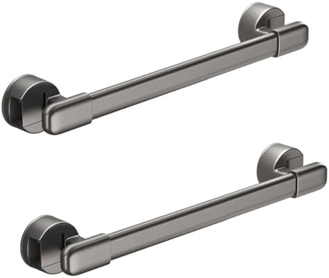 Suction Cup Grab bar for Shower，Suction Grab Bars for Showers，Bathroom Shower Grab Bar, Suction Cup Mount, Removable Shower Grab Bar, Gray, 2PCS