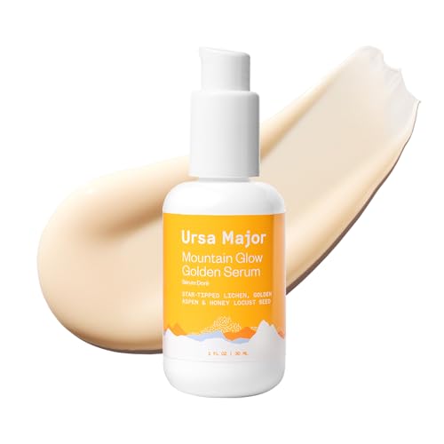 Ursa Major Mountain Glow Natural Face Serum | Vegan Daily Facial Moisturizer | Combat Wrinkles & Sagging Skin | Boost Radiance and Skin Glow | Cruelty-Free & Non-Toxic | For Men & Women | 1.0 ounce
