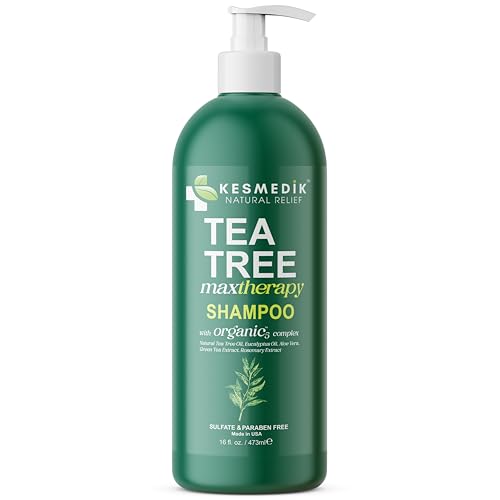 Tea Tree Oil Shampoo & Conditioner MaxTherapy | Itching Scalp Cleansing and Refreshing, Dry Scalp Hydration, Psoriasis & Eczema Relief, Dandruff, Lice Defense, All & Oily Hair, 16 Fl Oz
