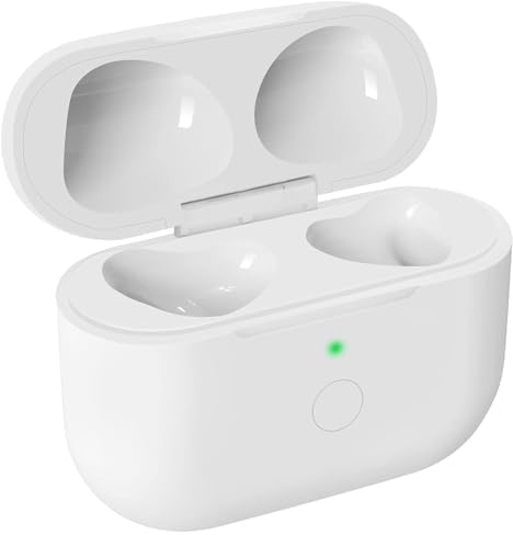 Charging Case Replacement Compatible with AirPods 3rd Generation, Wireless AirPods 3 Charger Case with Pairing Sync Button Without Earbuds, White