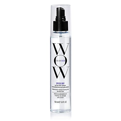 COLOR WOW Speed Dry Blow Dry Spray – Cut Blow Dry Time by 30% | Heat Protectant, Prevent Breakage | Cruelty-Free & Gluten-Free